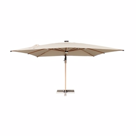 Roma parasol 3x3m sandfarvet med lys